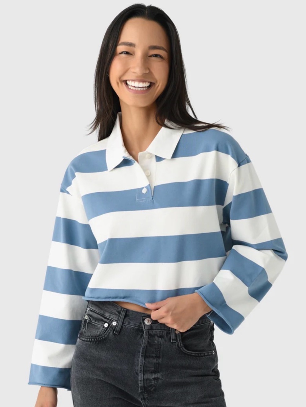 RE/DONE Cutoff Rugby Polo